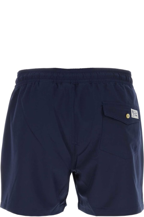 Pants for Men Polo Ralph Lauren Navy Blue Stretch Polyester Swimming Shorts