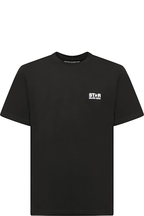 Golden Goose for Men Golden Goose Logo Big Star Black T-shirt