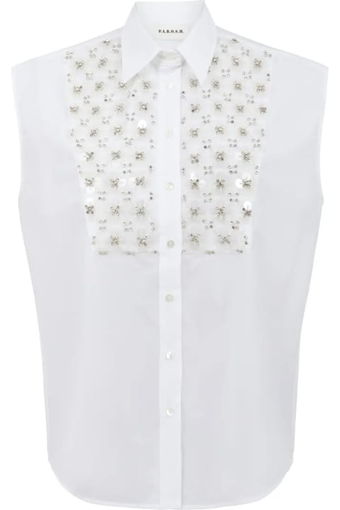 Fashion for Women Parosh White Sleeveless Shirt