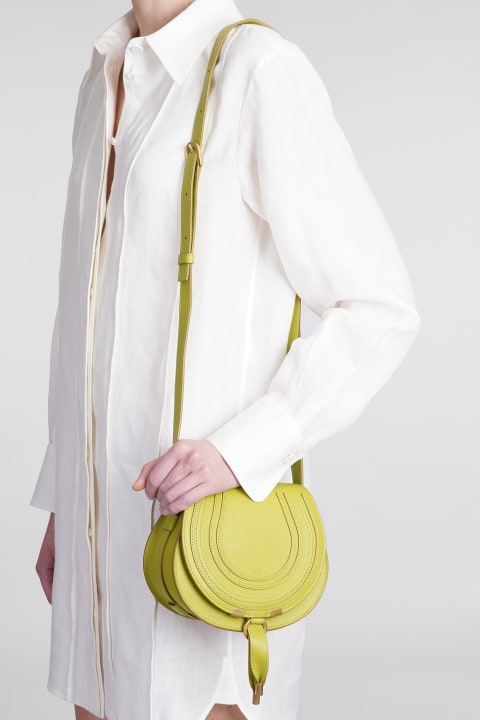 Marcie Shoulder Bag In Green Leather