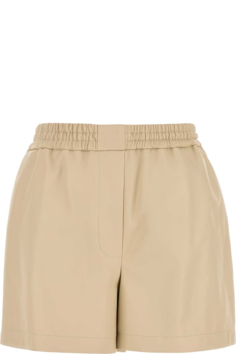 Loewe Pants & Shorts for Women Loewe Sand Leather Shorts