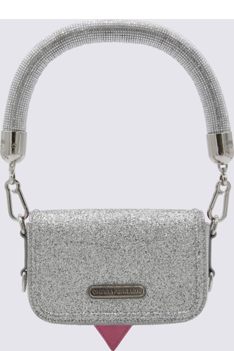 ウィメンズ Chiara Ferragniのバッグ Chiara Ferragni Silver Glittery Shoulder Bag