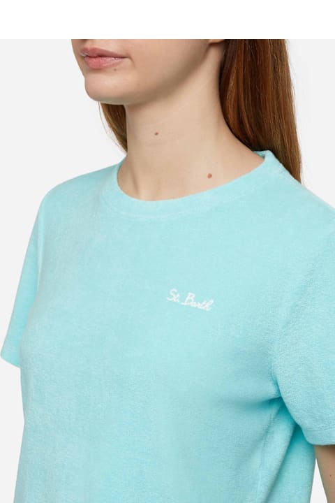 أدوات منزلية MC2 Saint Barth Water Green Terry Cotton T-shirt Aleja