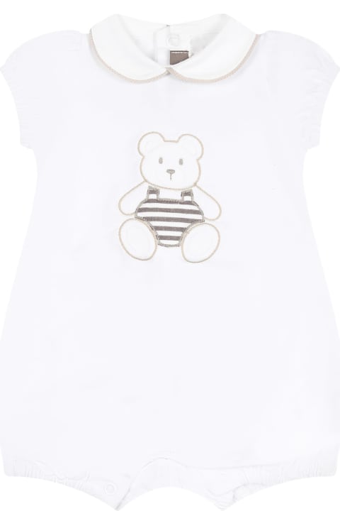 Bodysuits & Sets for Baby Boys Little Bear White Romper For Babykids With Bear
