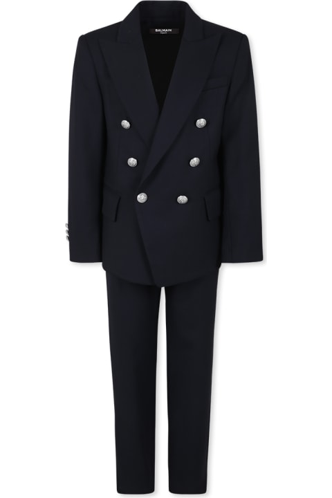 Suits for Boys Balmain Blue Suit For Boy