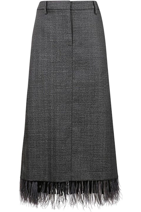 Clothing for Men Brunello Cucinelli Feather-trimmed Zipped Skirt