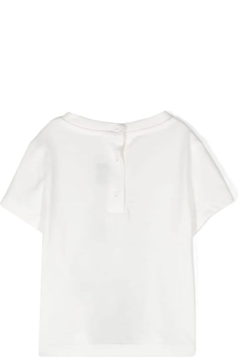 ベビーボーイズ EtroのTシャツ＆ポロシャツ Etro White T-shirt With Pegasus Motif In Tone