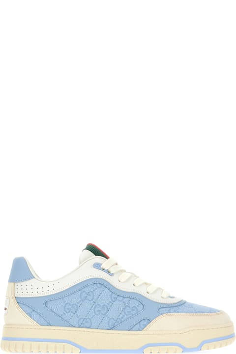 Sneakers for Men Gucci Multicolor Suede And Original Gg Fabric Re-web Sneakers