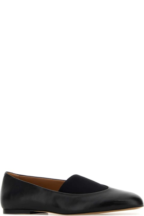 Jil Sander Black Leather Elyss Ballerinas