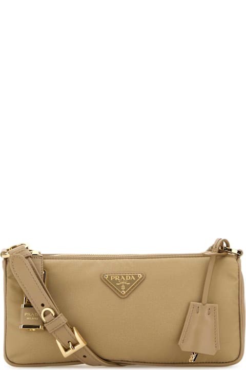 حقائب توتي لـ السيدات Prada Beige Re-nylon Crossbody Bag
