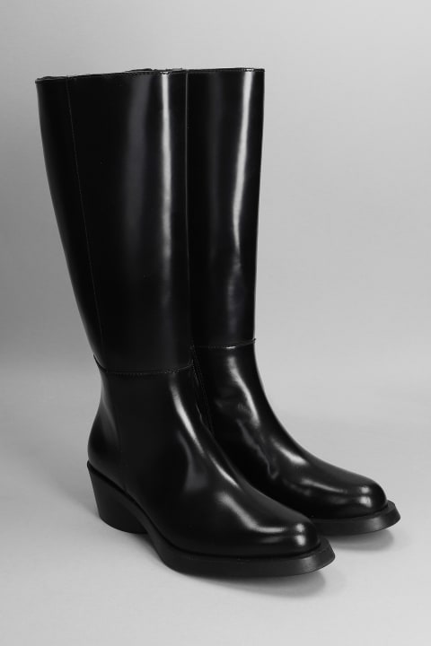 Bonnie Texan Boots In Black Leather