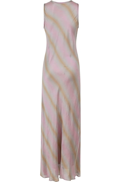 Aspesi Dresses for Women Aspesi Sleeveless Striped Maxi Dress