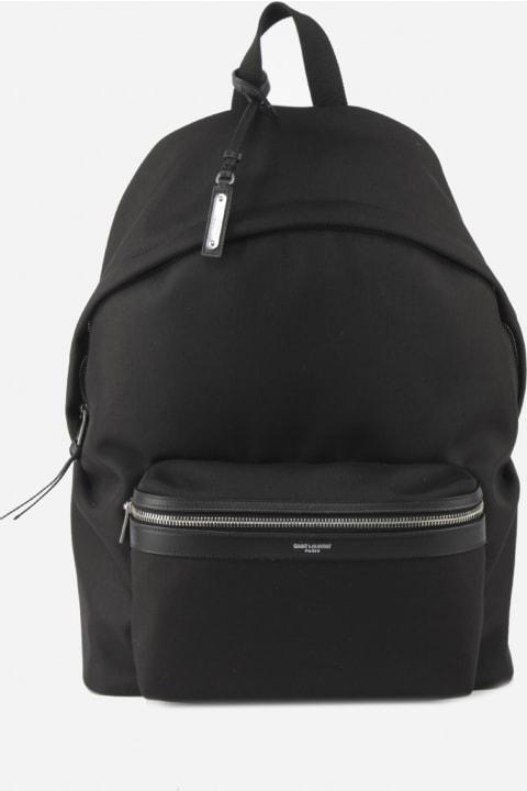 City Backpack In Nylon And Leather