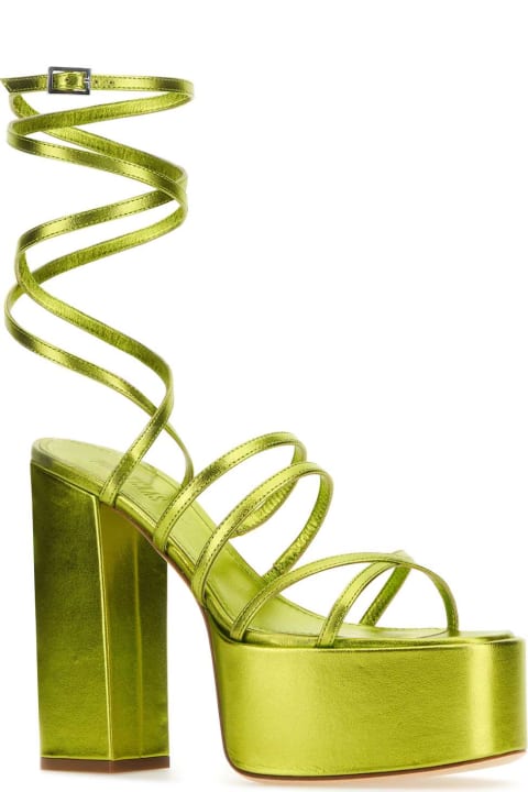 Paris Texas Shoes for Women Paris Texas Acid Green Leather Evita Sandals