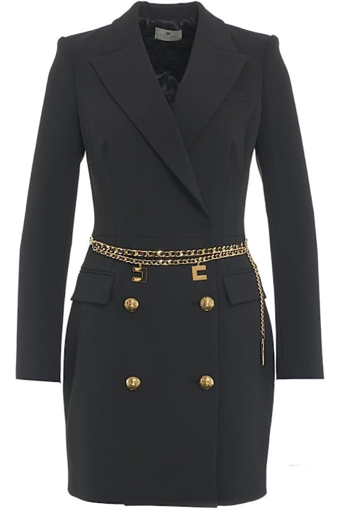 Elisabetta Franchi for Women Elisabetta Franchi Belted Stretch Coat Dress