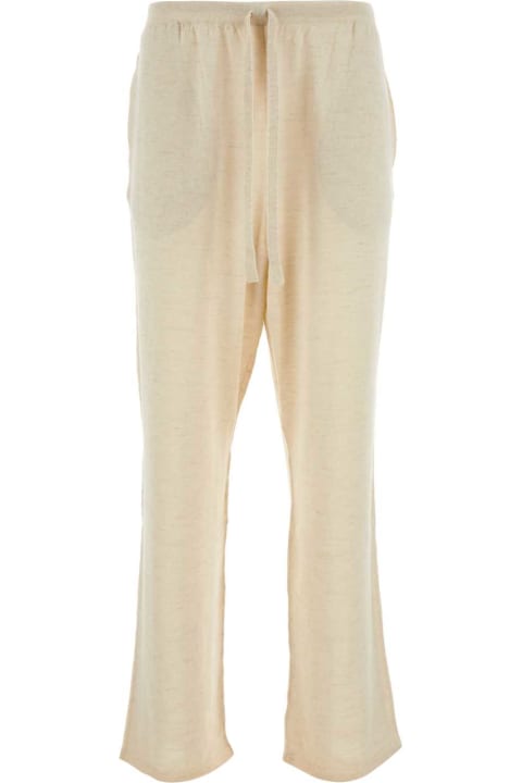 The Row Pants for Men The Row Ivory Llama Blend Darvi Wide-leg Pant