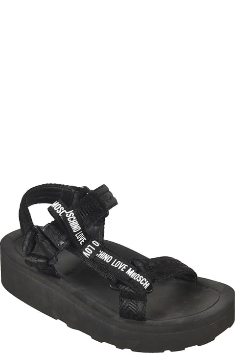 Fashion for Women Love Moschino Logo Strap Sandals