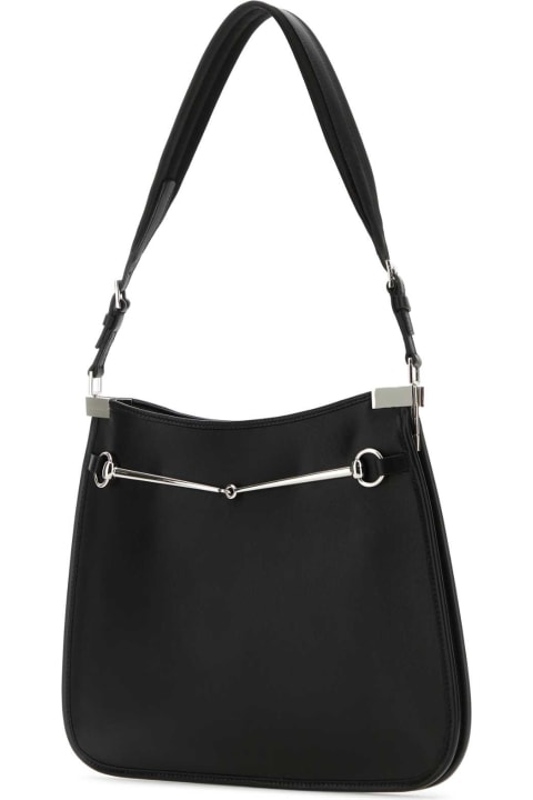 Fashion for Women Gucci Black Leather Medium Horsebit Shoulder Bag