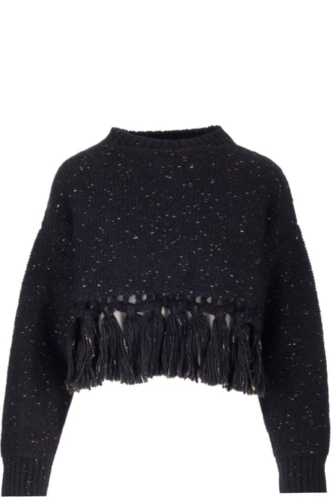 Alanui Sweaters for Women Alanui 'astrale' Crop Sweater With Fringes