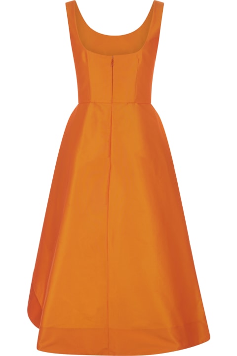 Alexander McQueen Dresses for Women Alexander McQueen Asymmetrical And Draped Dress In Orange