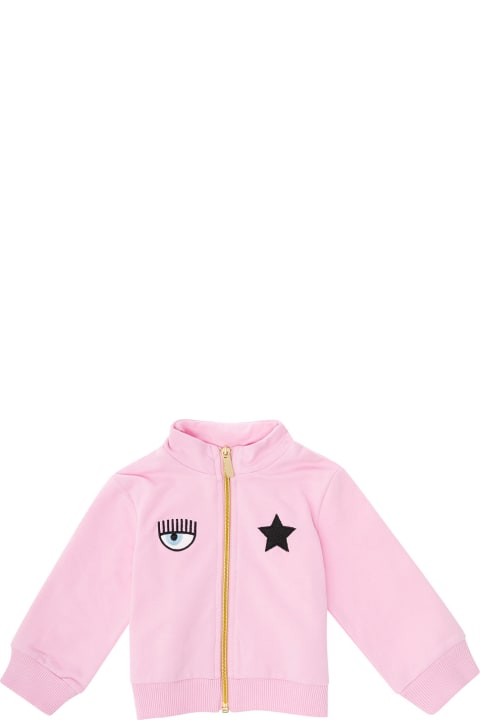 Chiara Ferragni Sweaters & Sweatshirts for Baby Girls Chiara Ferragni Felpa Aperta Cf Eyestar