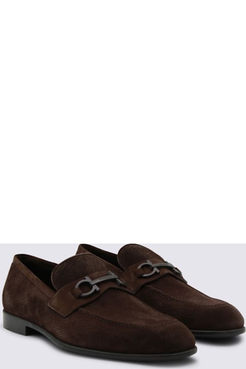 Ferragamo for Kids Ferragamo Dark Brown Leather Foster Loafers