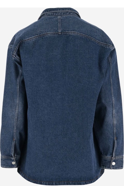 Ami Alexandre Mattiussi Coats & Jackets for Men Ami Alexandre Mattiussi Denim Jacket With Logo