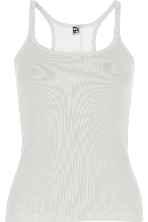 Totême Topwear for Women Totême White Stretch Cotton Tank Top