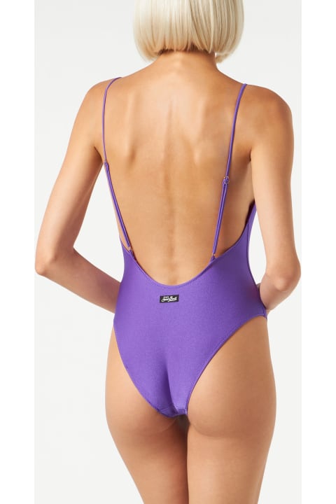 Homeware MC2 Saint Barth Woman Purple One Piece Swimsuit