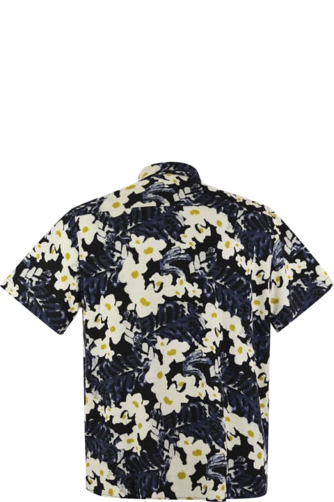Majestic Filatures Clothing for Men Majestic Filatures Flowered Short-sleeved Shirt