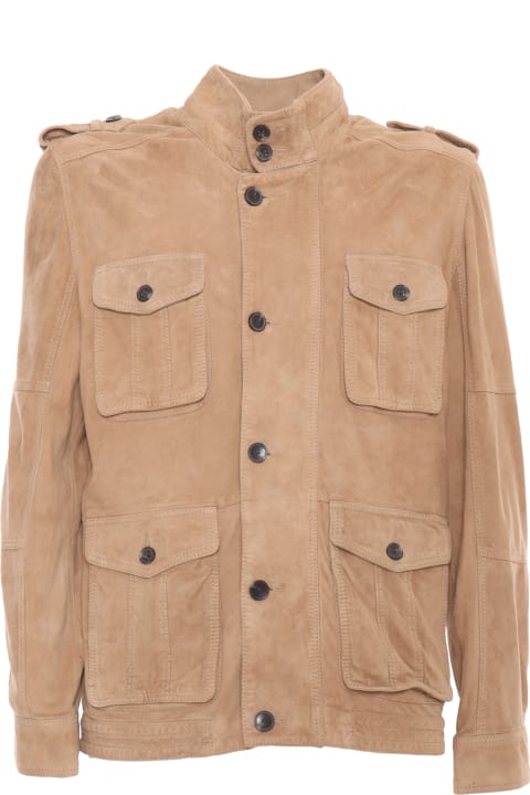 L.B.M. 1911 Coats & Jackets for Men L.B.M. 1911 Beige Suede Jacket
