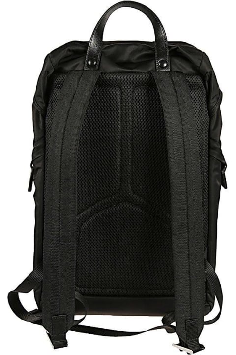 Investment Bags for Men Prada Logo Patch Buckle-detailed Backpack