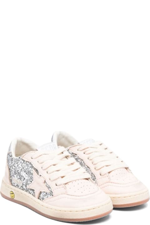 Golden Goose Shoes for Girls Golden Goose Ballstar Glitter Upper Nappa Toe Star And Spur Laminated Heel