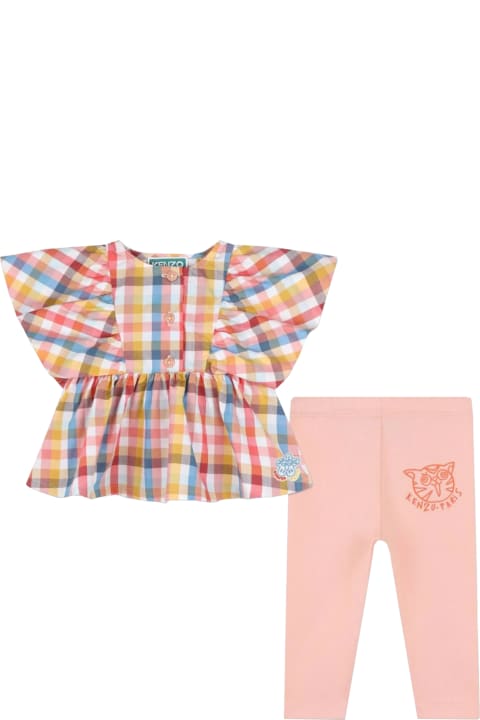 Bodysuits & Sets for Baby Girls Kenzo Cotton Shirt And Leggings