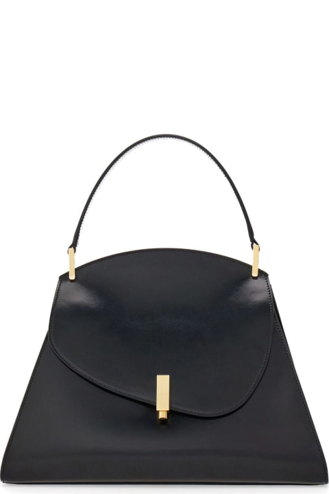 Ferragamo for Women Ferragamo Black Calfskin Geometric Handbag (m)