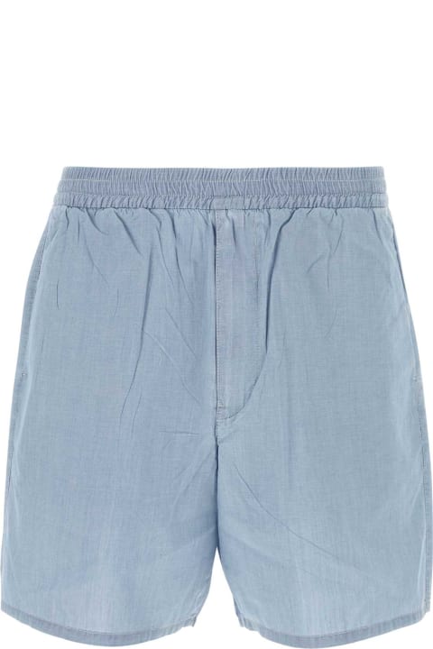 Clothing for Men Prada Light Blue Cotton Bermuda Shorts