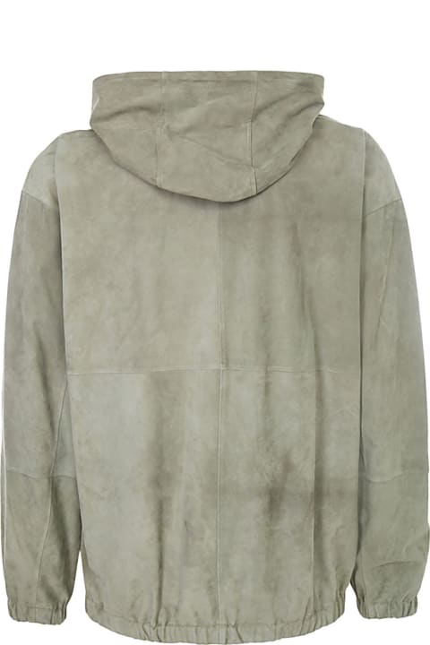 Suede Jacket With Hood