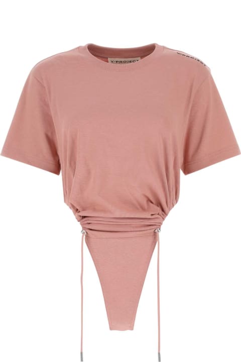 Y/Project Topwear for Women Y/Project Dark Pink Cotton Bodysuit