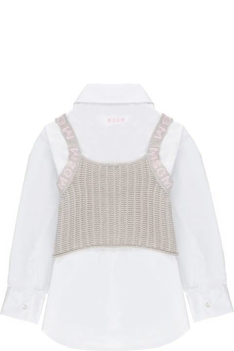 MSGM Topwear for Girls MSGM Cotton Shirt With Top