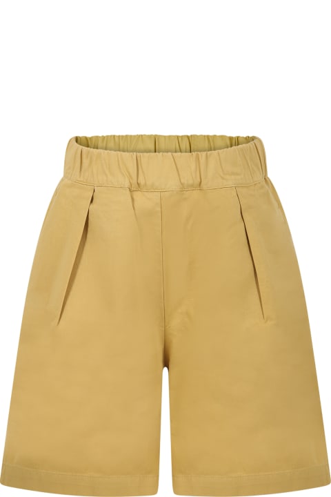 Yellow Shorts For Boy With Logo