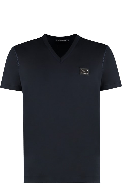 Topwear Sale for Men Dolce & Gabbana T-shirt V-neck T-shirt