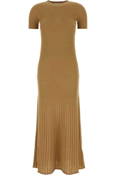 Max Mara Clothing for Women Max Mara Camel Silk Blend Europa Dress