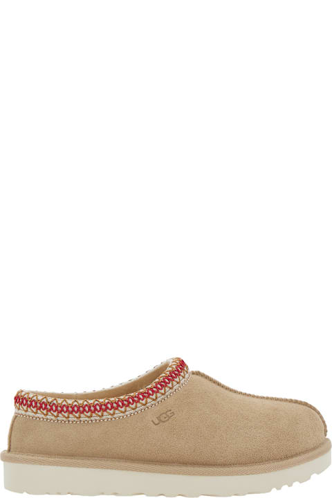 UGG لـ Women UGG Tasman Beige Plaited Hem Mules In Suede Woman