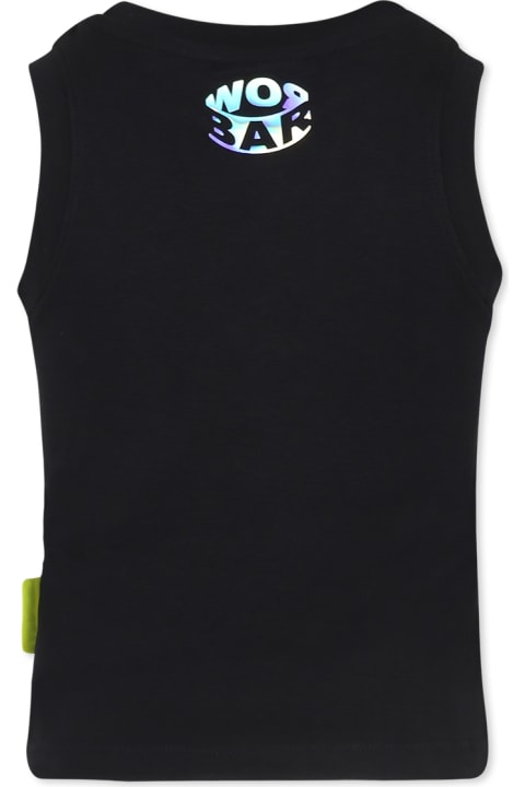 Homeware Barrow Black Tank Top For Girl With Smiley