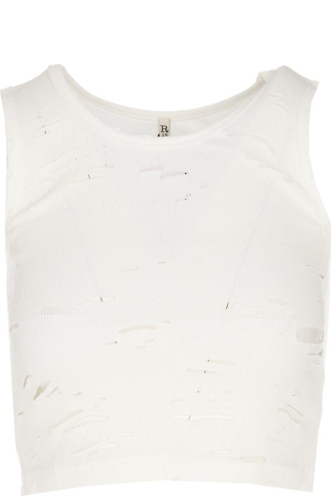 R13 for Women R13 Destroyed Cropped Tank Top