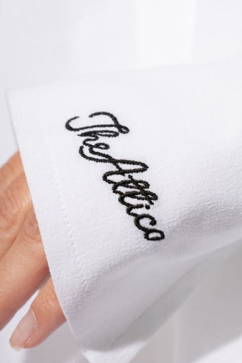 The Attico Topwear for Women The Attico Logo Embroidered Oversized Shirt