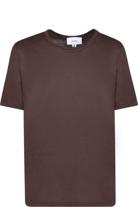 Lardini Topwear for Men Lardini Dark Brown T-shirt