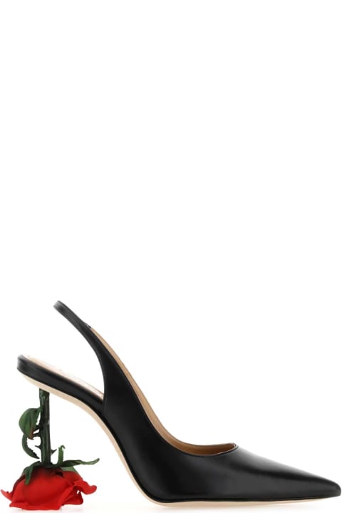 Loewe High-Heeled Shoes for Women Loewe Black Leather Pumps
