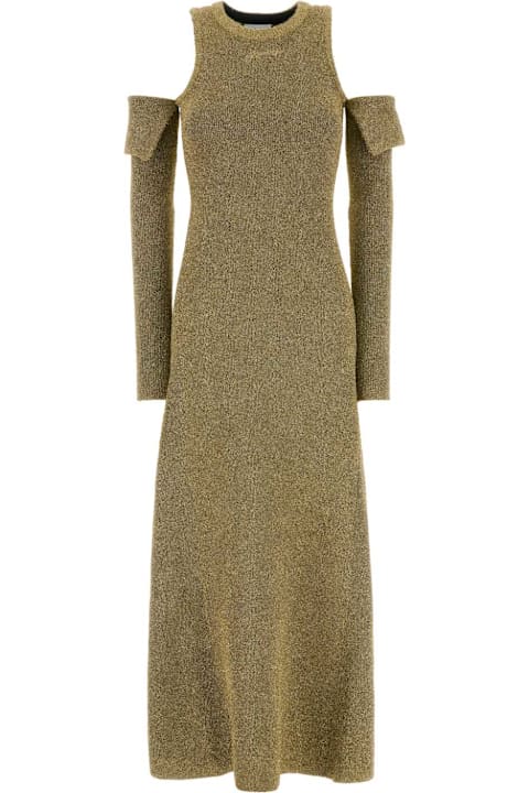 Ganni for Women Ganni Gold Wool Blend Dress