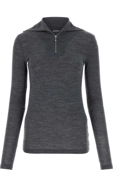 Fashion for Women Jil Sander Dark Grey Polyester Blend Sweater